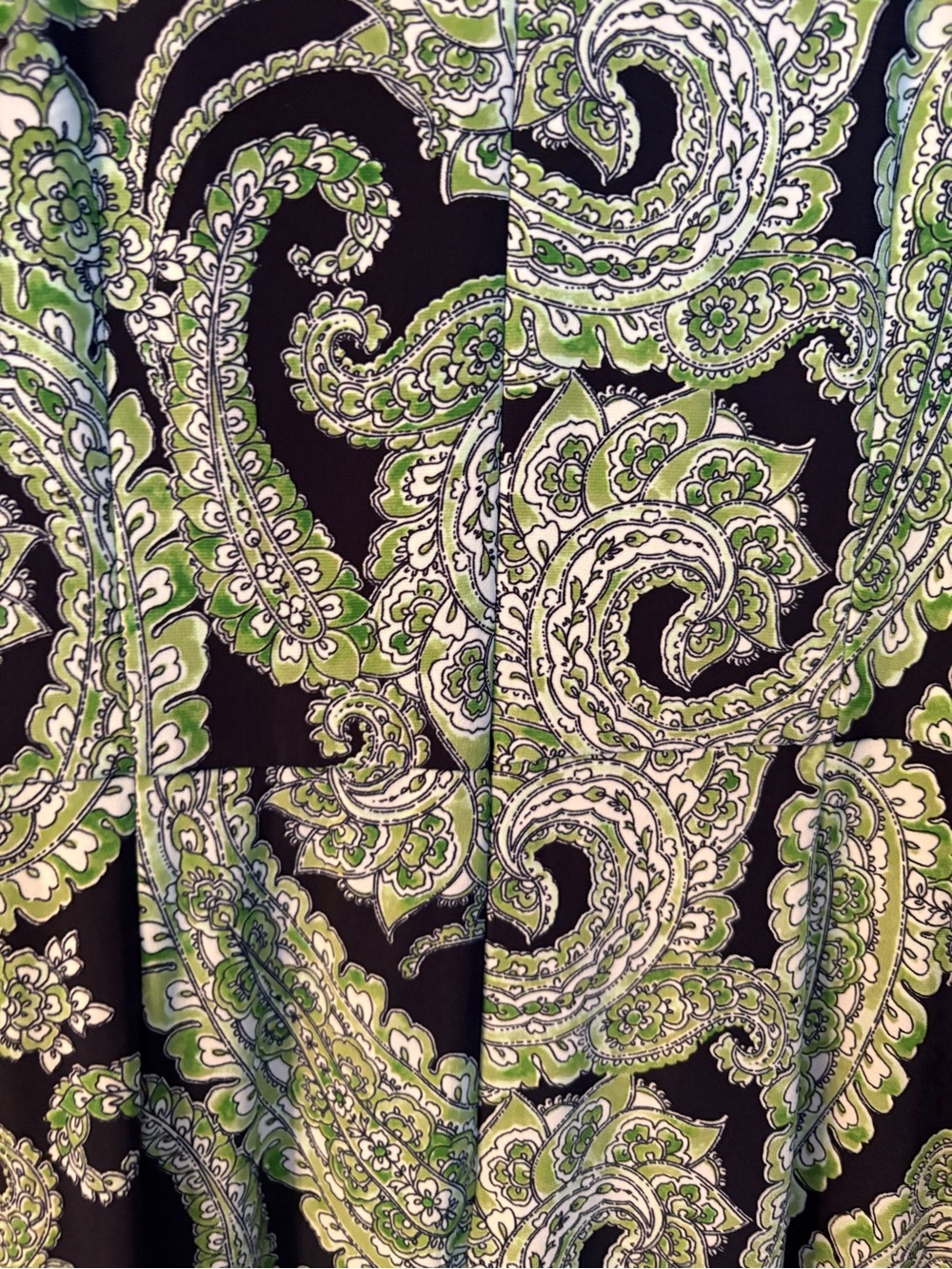 Tommy Hilfiger Navy and Green Paisley Tie-Waist Midi Dress - Picture 10 of 12